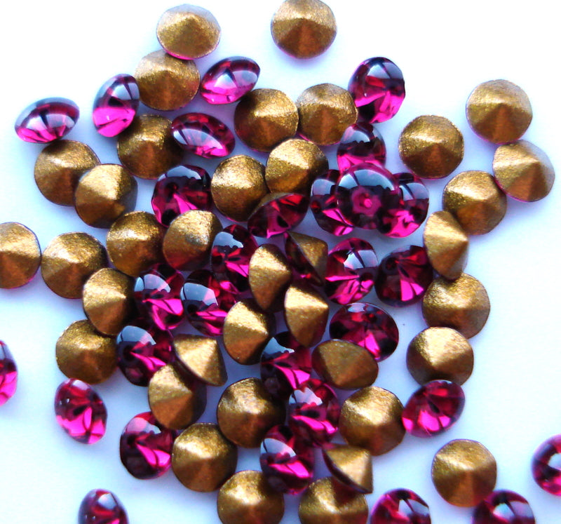 1.75MM (12PP) RUBY COLOR BUFF TOP DOUBLET ROUNDS (10pk)