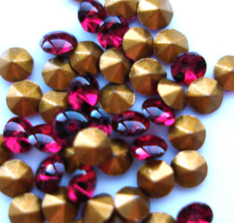 2.0MM (14PP) RUBY COLOR BUFF TOP DOUBLET ROUNDS (8pk)