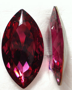 32X17MM LARGE FUCHSIA POINTED BACK MARQUISES