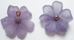 18MM LT AMETHYST MATTE RS FLOWER WITH CATCH