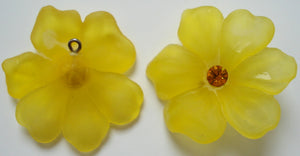 18MM YELLOW MATTE TOPAZ RS FLOWER WITH CATCH