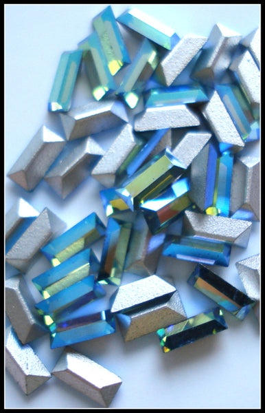 5X2.5MM (4500) AQUA AB PB BAGUETTES