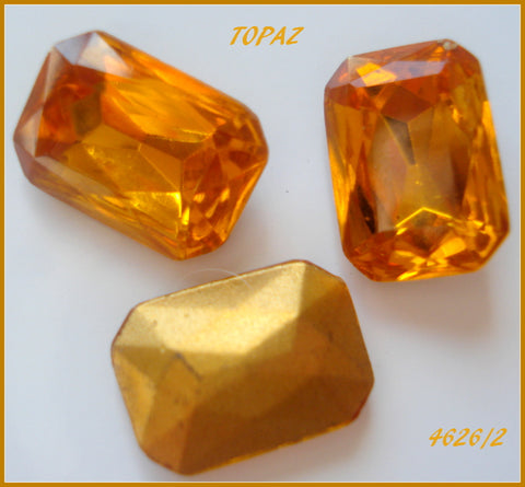 14X10MM (4626/2) TOPAZ COLOR CUSHION OCTAGONS