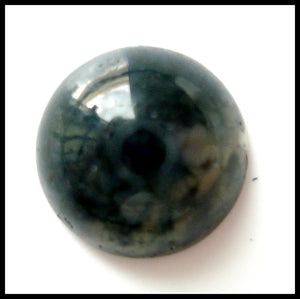 7MM NATURAL MOSS AGATE ROUND CABOCHON
