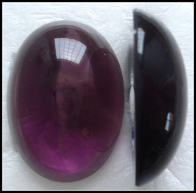 30X22MM (2195) AMETHYST COLOR OVAL CABOCHONS