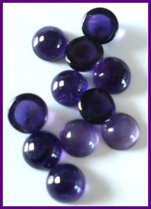 5MM NATURAL AMETHYST ROUND CABOCHONS