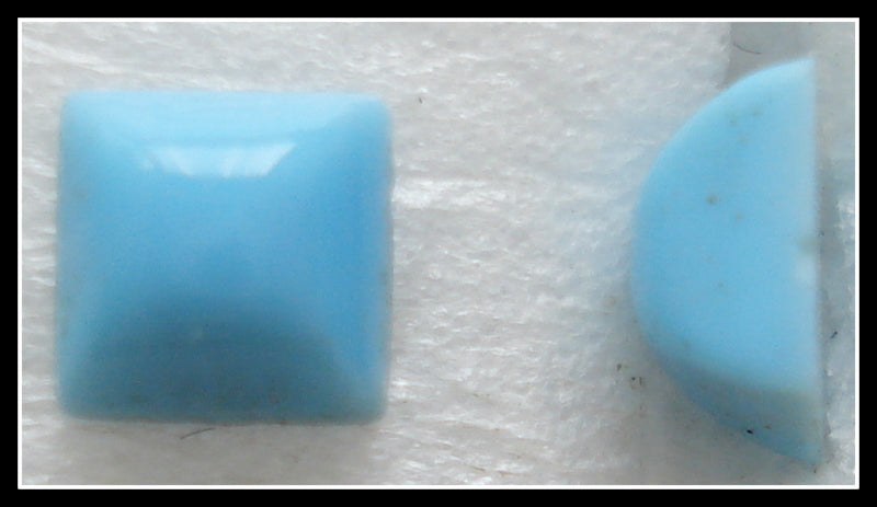 4MM (2062) TURQUOISE COLOR SQUARE CABOCHONS