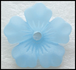 14MM BLUE COLOR 5 PETAL FLOWER WITH HOLE