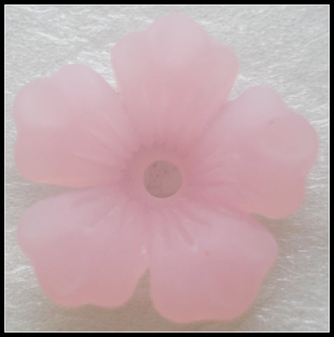 14MM PINK 5 PETAL FLOWERS WITH HOLES