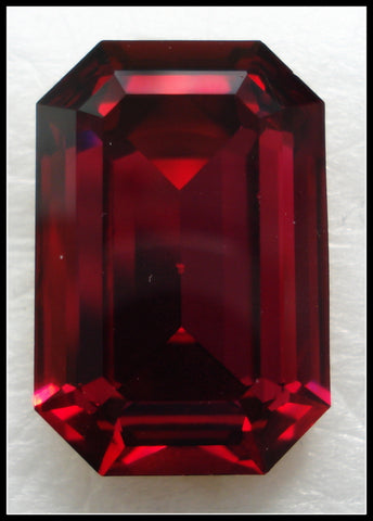 24X16MM (4610) STEP CUT RUBY COLOR CUSHION OCTAGONS