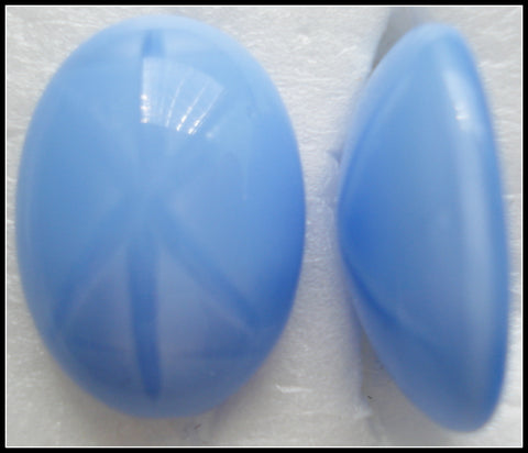 18X13MM (1685) LT BLUE STAR GLASS SAPPHIRE OVAL CABS
