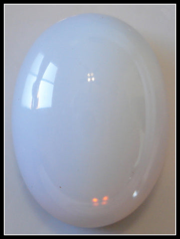 18X13MM (2195) GLASS MILKY WHITE OPAL CABS