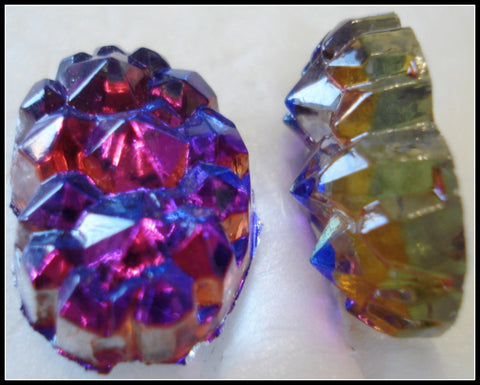 18X13MM (0105) HELIOTROPE GLASS NUGGETS