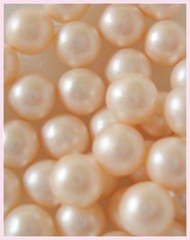 3.5MM UNDRILLED LIGHT ROSE FAUX PEARLS 25/PK
