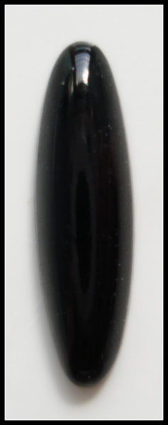 14X4MM (2195) GLASS JET BLACK OVAL CABS