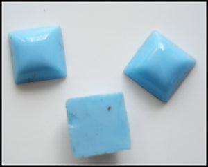 6MM (3066) GLASS BLUE TURQUOISE FLAT BACK SQUARES