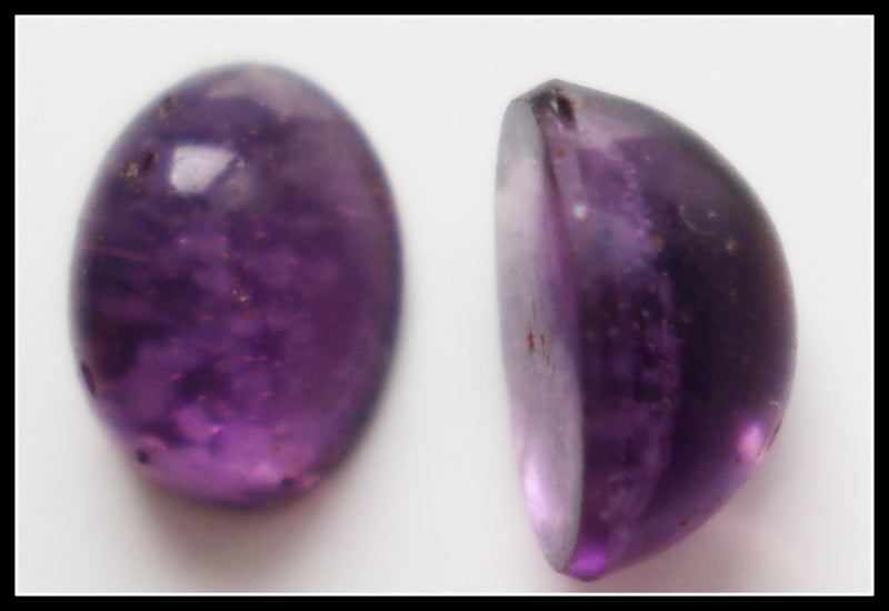 8X6MM (1685) HIGH DOME OVAL FLAWED AMETHYST CABS
