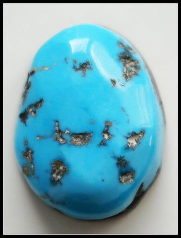 15.8 X 12.2MM (S90) BAROQUE NATURAL TURQUOISE CAB