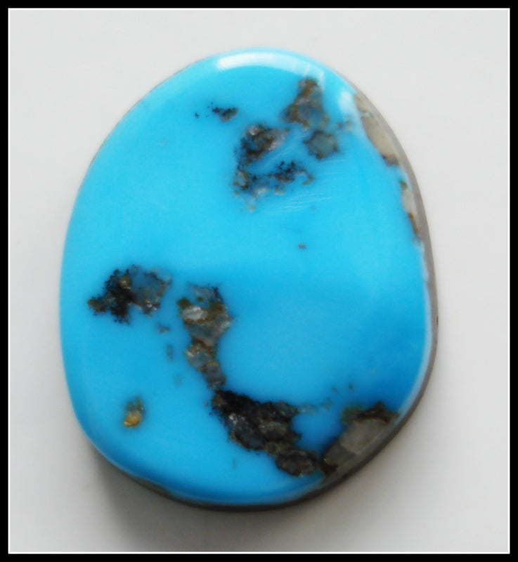 11.5 X 9.3MM (S90) BAROQUE NATURAL TURQUOISE CAB
