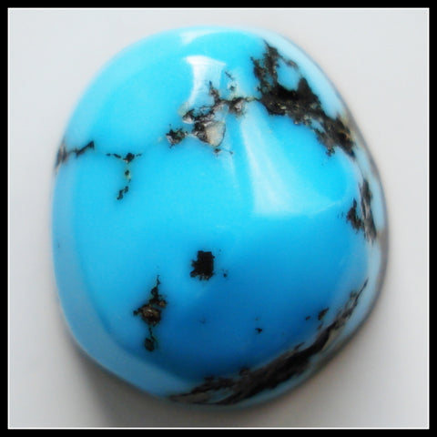 11.4 X 10MM (S90) BAROQUE NATURAL TURQUOISE CAB