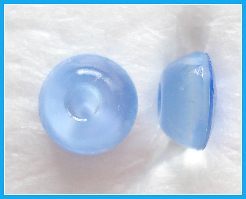 9MM (1684) BLUE MOONSTONE CABS WITH 3MM HOLE