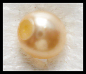 4MM (14IOHR) HALF DRILLED LT ROSE FAUX PEARLS