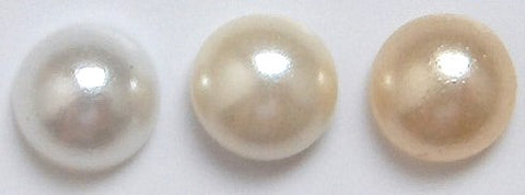 3mm White Imitation Pearl Round Cabochon