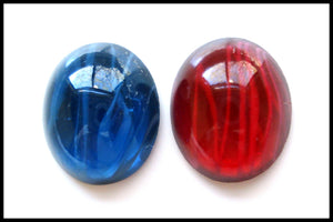 12X10MM (1685) FLAWED GLASS OVAL CABS