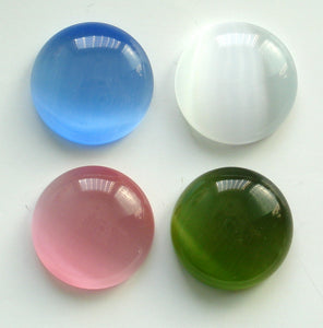 18MM (SCE) SYNTHETIC CAT'S EYES ROUND CABS
