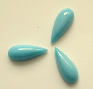 15X6MM (3331) TURQUOISE COLOR PEAR CABOCHONS