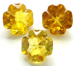 11MM SIMULATED TOPAZ TRIFOIL FLOWER