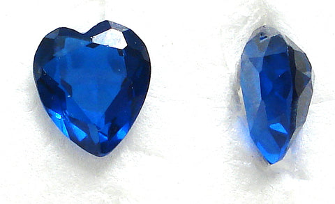 9.5X8MM (SS09) SYNTHETIC BLUE SPINEL HEARTS