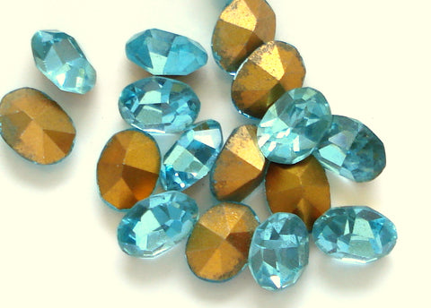 7X5MM (4100) CZECH AQUA OVALS