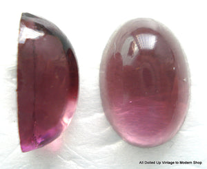 16X11MM (2195) OVAL GLASS AMETHYST HIGHER DOME CABS