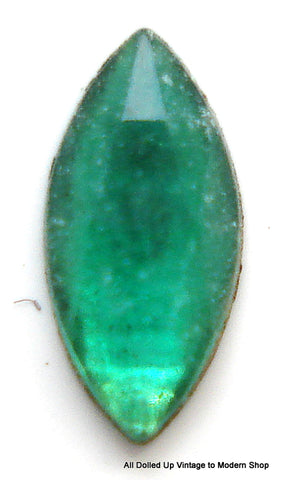 6X3MM (2222) EMERALD FULLY FACETED MARQUISES FLAT BACK