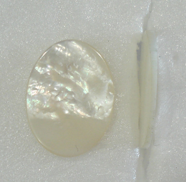 16x12mm Natural Mother of Pearl Oval Disc