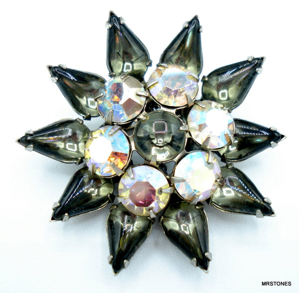 Weiss Black Diamond Star Brooch
