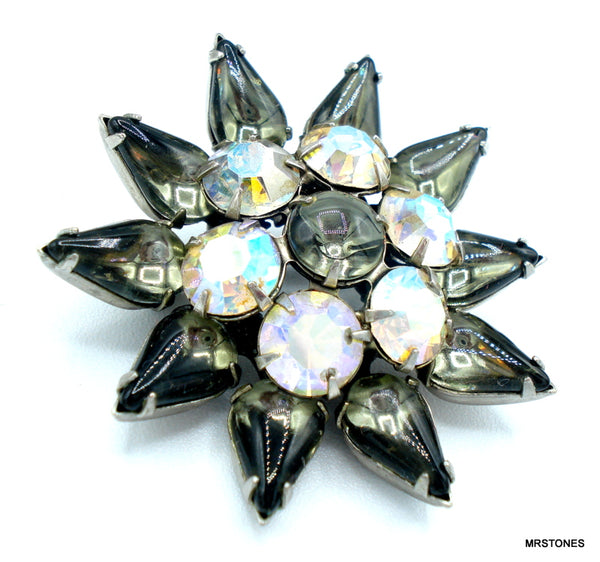 Weiss Black Diamond Star Brooch