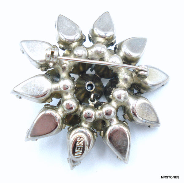 Weiss Black Diamond Star Brooch