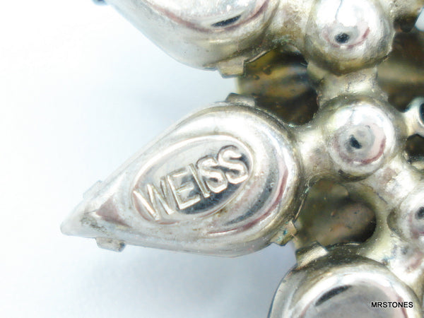 Weiss Black Diamond Star Brooch