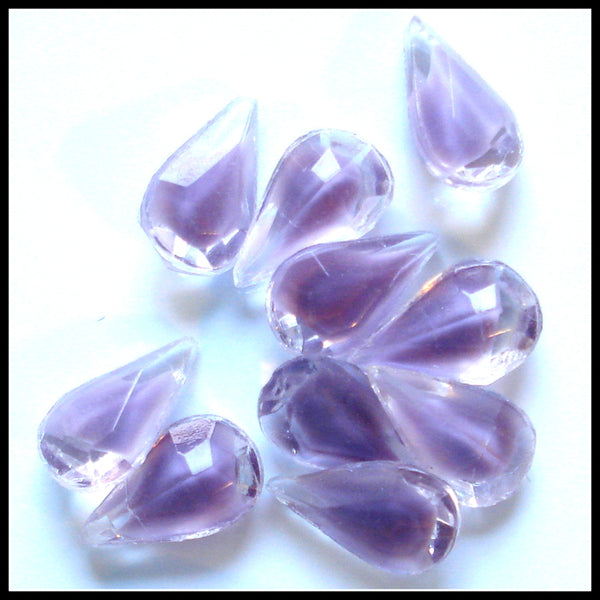 13x7.8mm (4300/2) TTC Amethyst Givre' Unfoiled Pear Shape