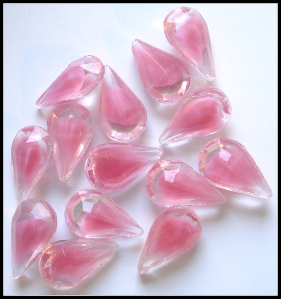 13x7.8mm (4300/2) TTC Pink Givre' Unfoiled Pear Shape