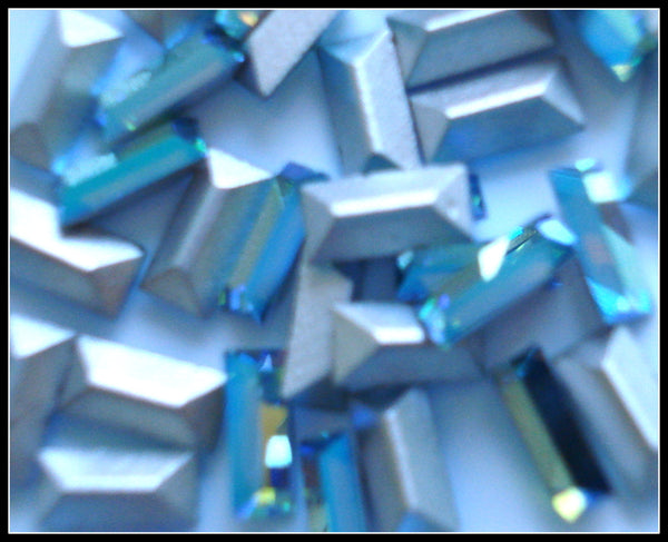 5x2.5mm (4500) Aqua AB Baguette