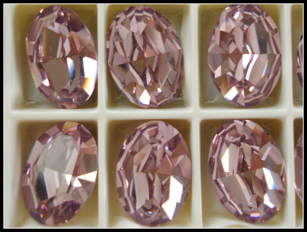14x10mm (4100) Light Amethyst Pointed Back Ovals