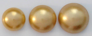 7mm 8mm 9mm Gold Imitation Pearl Round Cabochon Glass