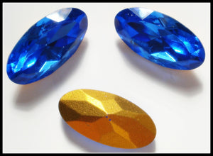 16x8mm (4123) Sapphire Pointed Back Oval