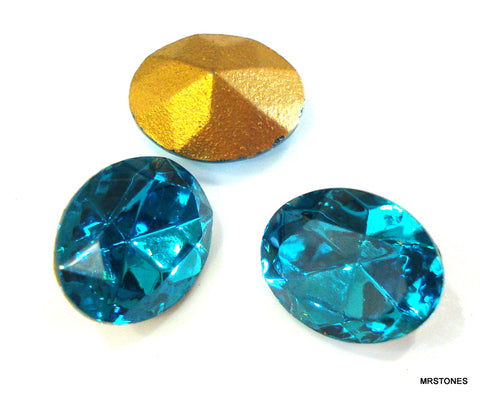 10x8mm (4130/2) TTC Blue Zircon Oval