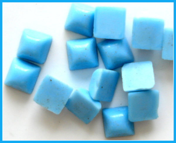 4mm (2062) Glass Turquoise Square Cabochon