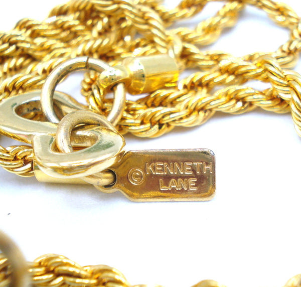 KJL Turquoise Blue Strawberry Pendant Necklace