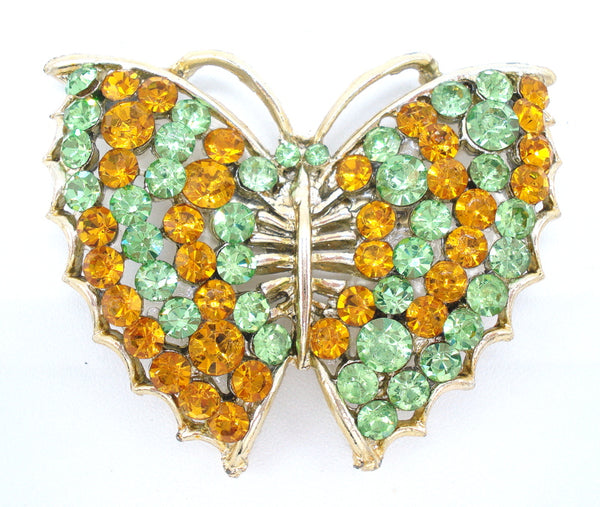 Butterfly Brooch Peridot Topaz